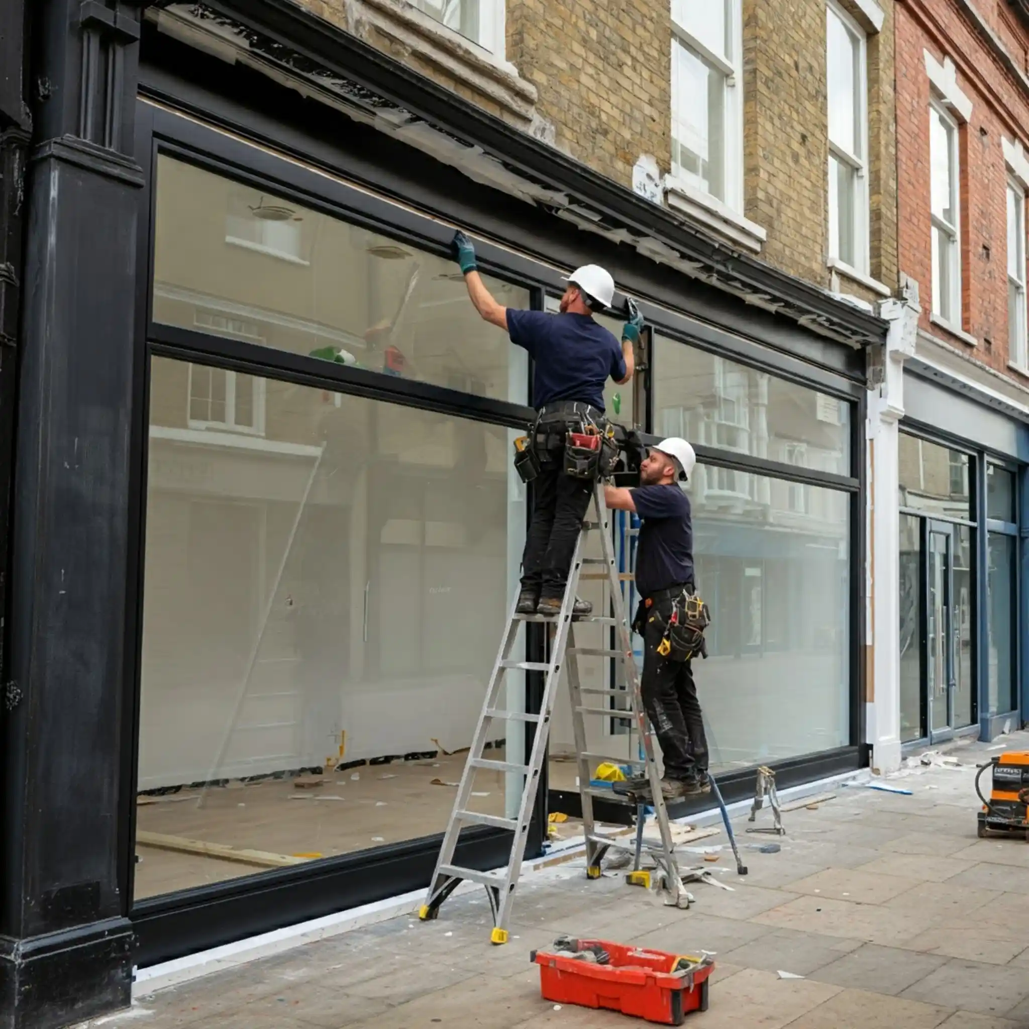 Professional shop front installation